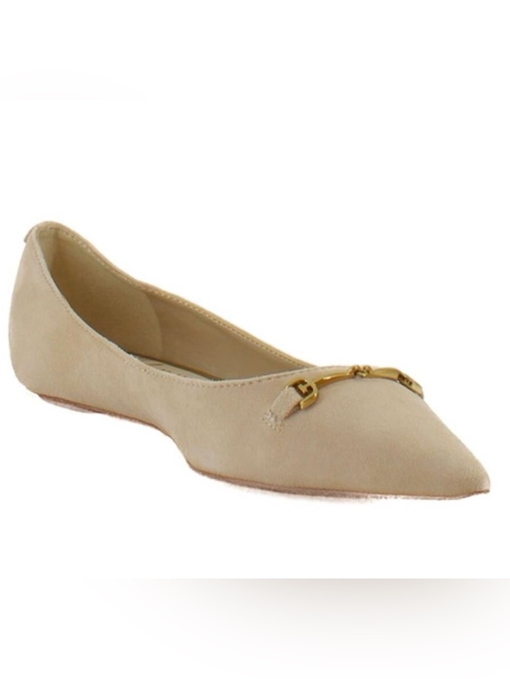 Sam Edelman Women 9.5 Nori Cappuccino Suede Pointed Toe Ballet Flats NIB